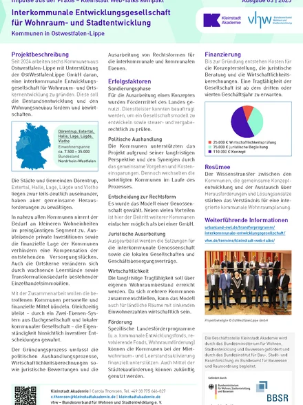 Factsheet Kleinstadt Web-Talks Nr. 3/2025