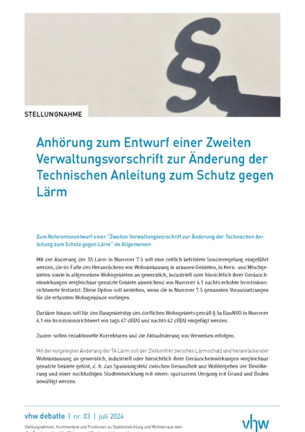 Cover vhw-Debatte Nummer 3