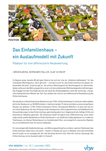 Cover vhw-Debatte Nummer 10